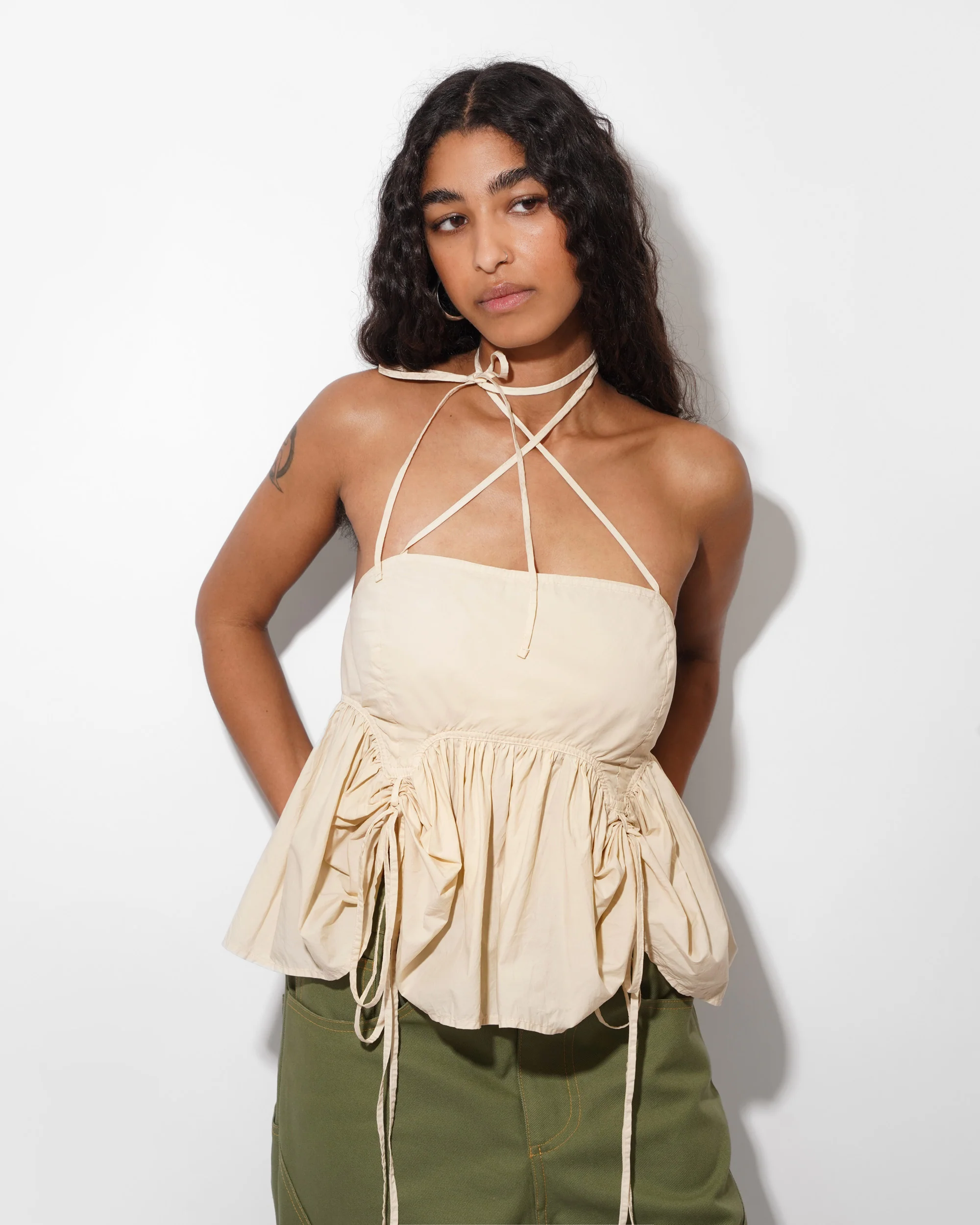 BUTTERFLY BLOUSE IN COFFEE - Image 4