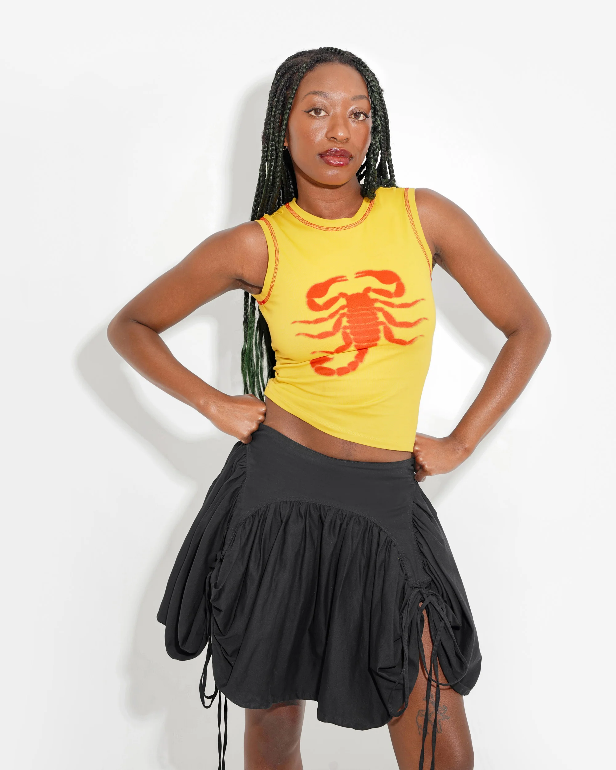 BUTTERFLY SKIRT IN CHARCOAL - Image 3
