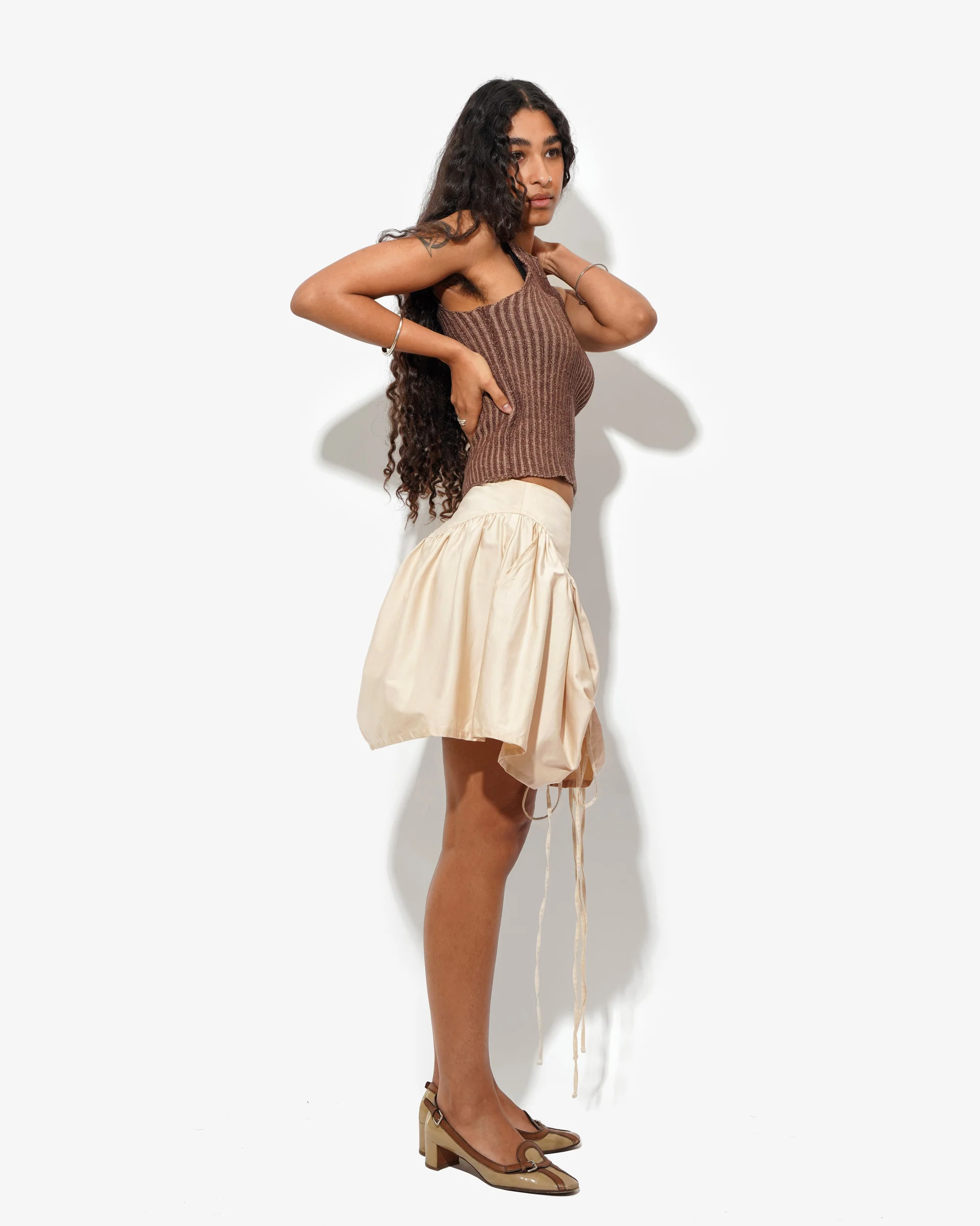 BUTTERFLY SKIRT IN COFFEE - Image 5