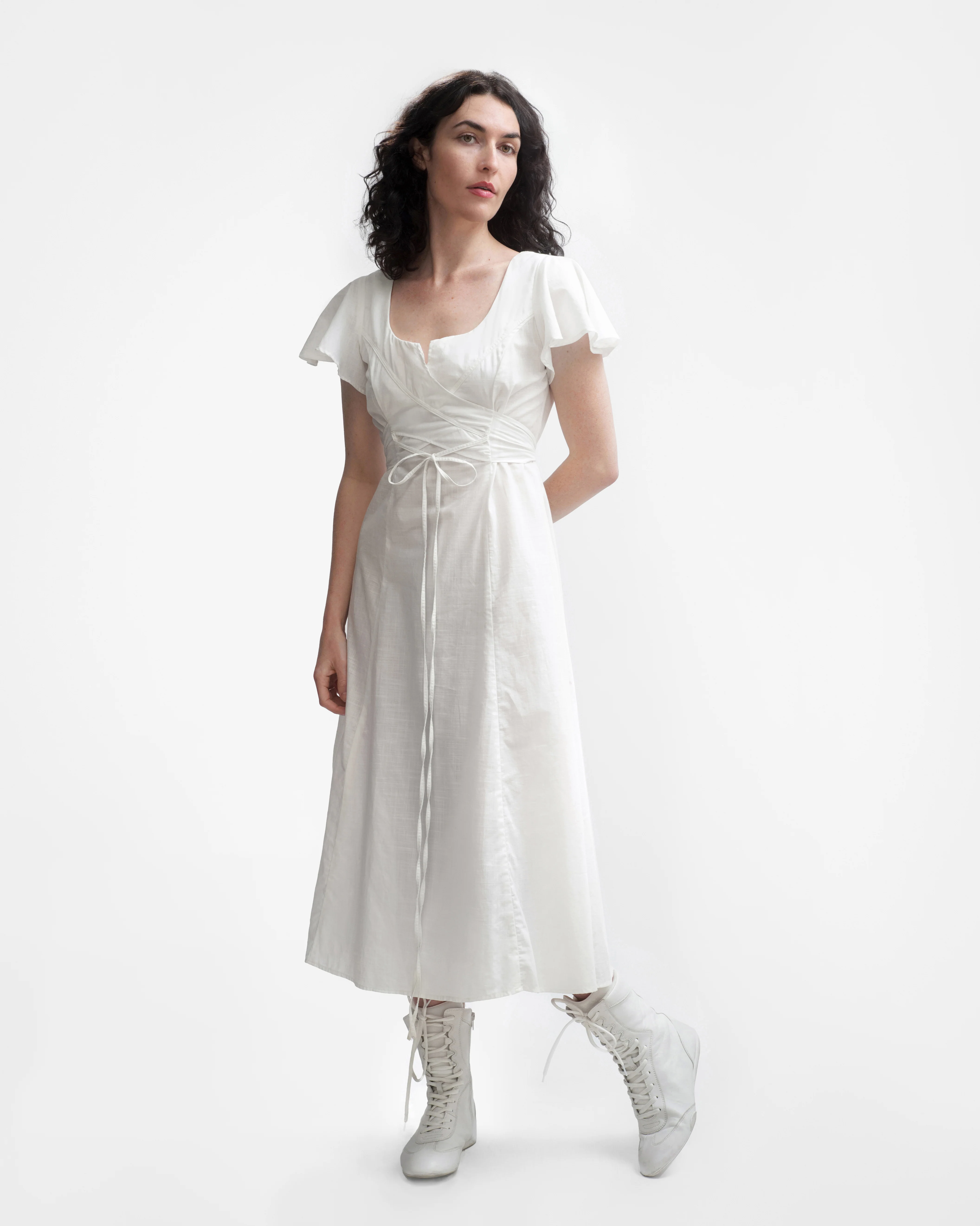 MAE DRESS IN LILY WHITE - Image 5