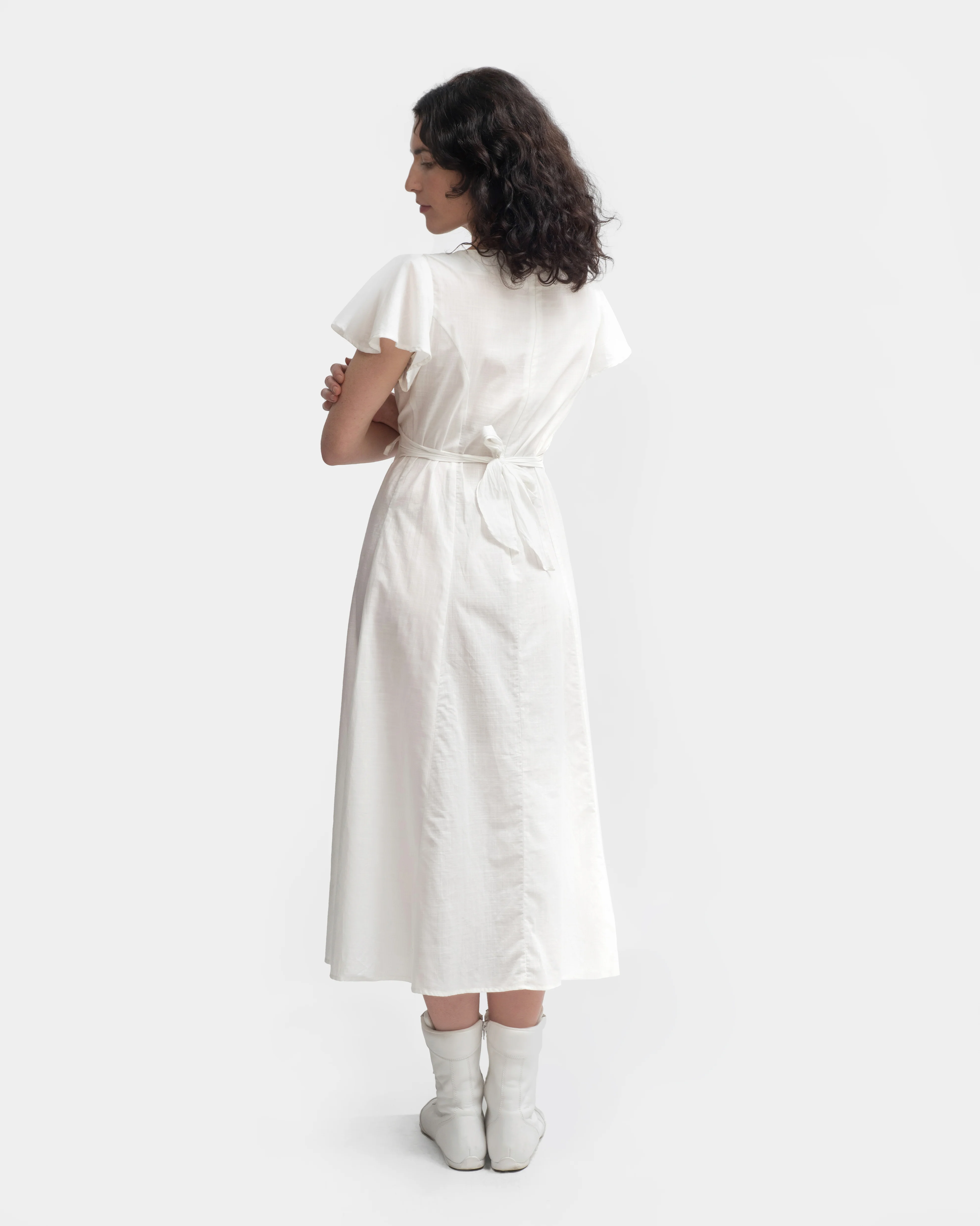 MAE DRESS IN LILY WHITE - Image 6
