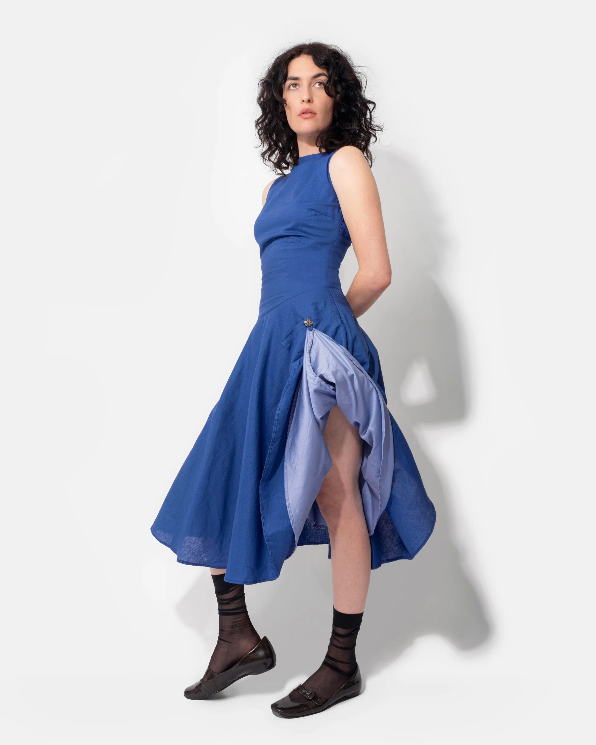 MEADOW DRESS IN LAPIS - Image 6