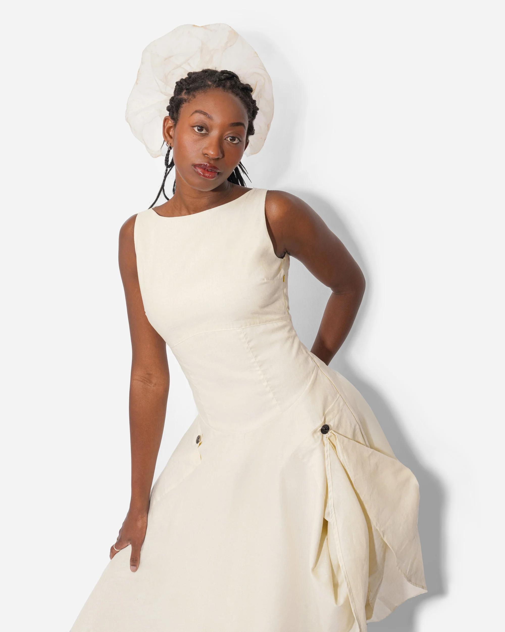 MEADOW DRESS IN IVORY - Image 6