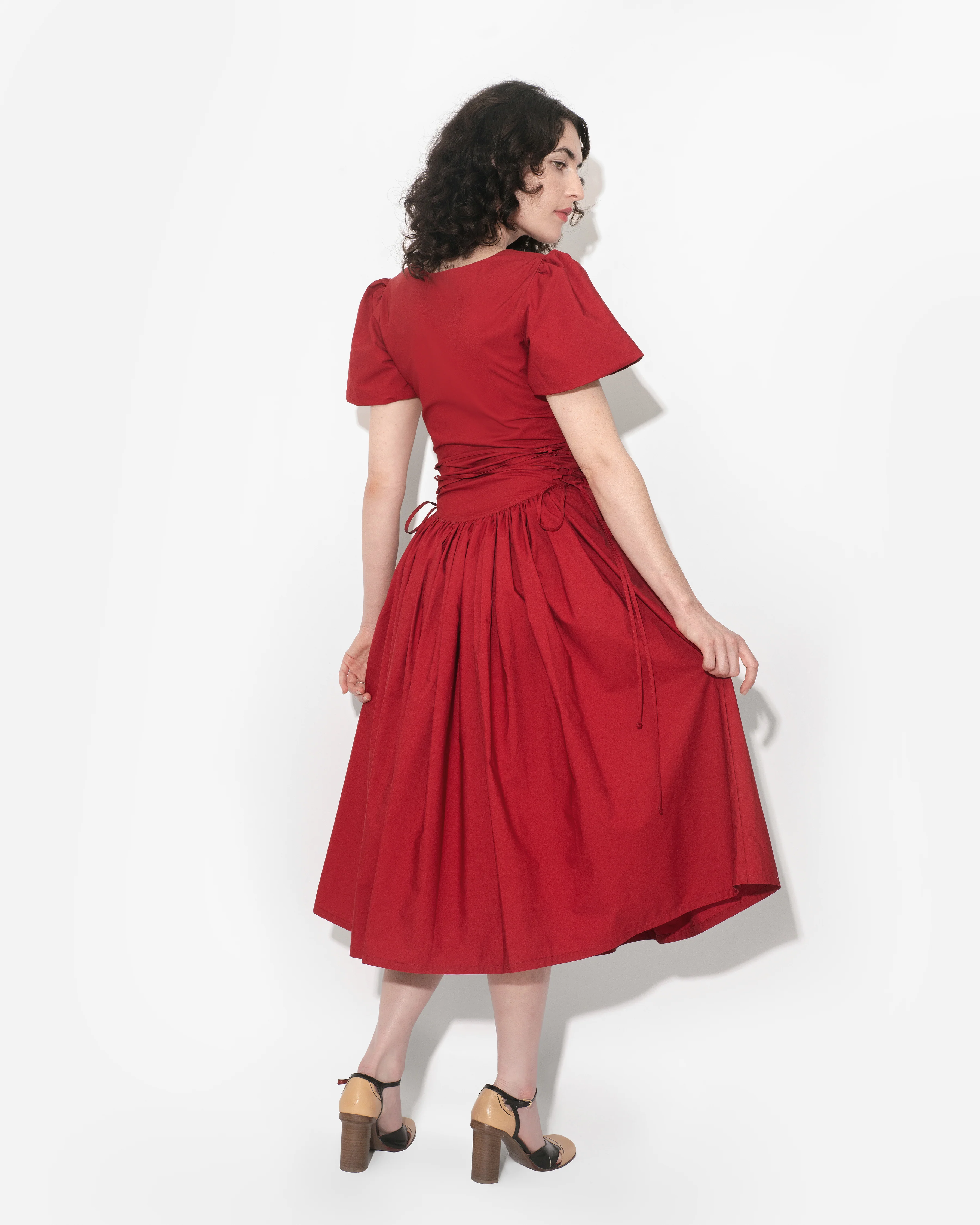 MONDAY DRESS IN GARNET - Image 7