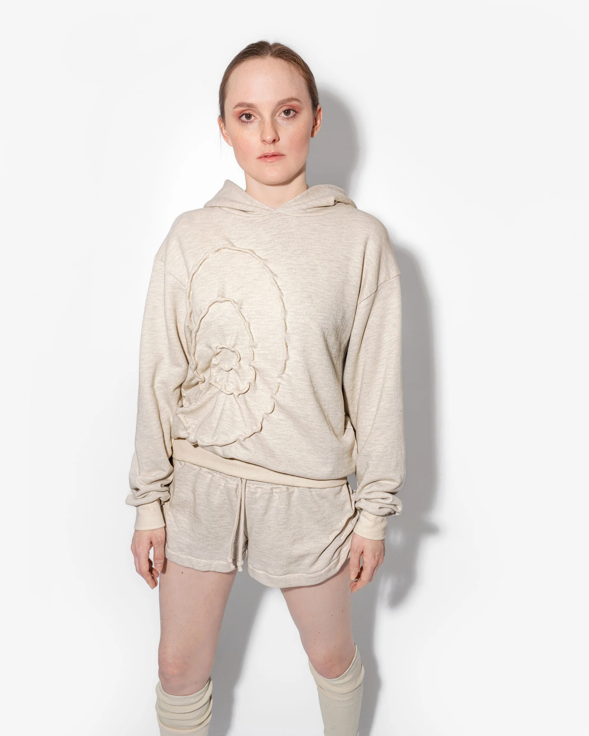 RIPPLE HOODIE IN OAT - Image 4